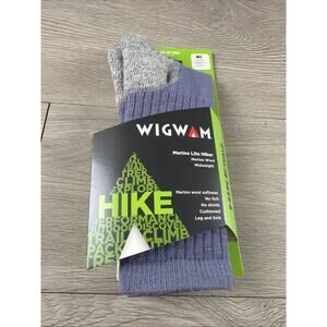Wigwam Merino Comfort Hiker Charcoal MS Women’s 4.5-7 Youth 1-5 Purple
